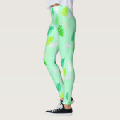 Pastel Colors Happy Fern laat Leggings achter (Links)