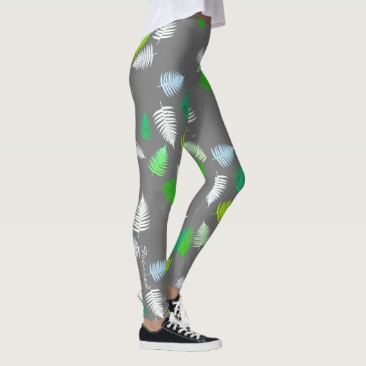 Pastel Colors Happy Fern laat Leggings achter (Rechts)