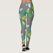 Pastel Colors Happy Fern laat Leggings achter (Achterkant)