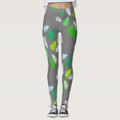 Pastel Colors Happy Fern laat Leggings achter (Voorkant)