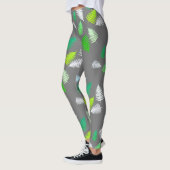 Pastel Colors Happy Fern laat Leggings achter (Links)
