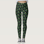 Pastel Colors Happy Green Fern laat Leggings achte (Voorkant)
