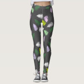 Pastel Colors Happy Green Fern laat Leggings achte (Voorkant)