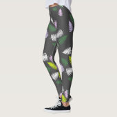 Pastel Colors Happy Green Fern laat Leggings achte (Links)