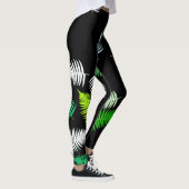Pastel Colors Happy Green Fern laat Leggings achte (Rechts)