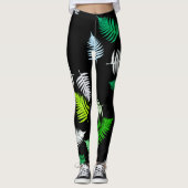 Pastel Colors Happy Green Fern laat Leggings achte (Voorkant)