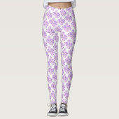 Pastel Colors Happy Paarse Petals Leggings (Voorkant)