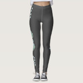 Pastel Colors Happy Turquoise Petals Leggings (Voorkant)