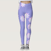 Pastel Colors Happy Turquoise Petals Leggings (Voorkant)
