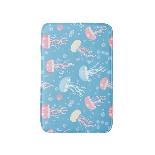 Pastel colors jellyfish pattern badmat (Voorkant Verticaal)
