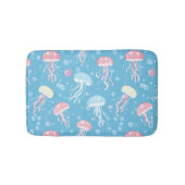 Pastel colors jellyfish pattern badmat (Voorkant)