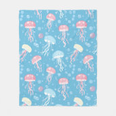 Pastel colors jellyfish pattern fleece deken (Voorkant)