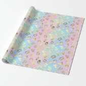 Pastel Colors Leopard Skin Bandana Cadeaupapier (Uitgerold)