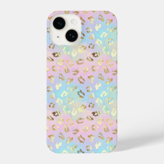 Pastel Colors Leopard Skin Bandana iPhone Hoesje (Achterkant)