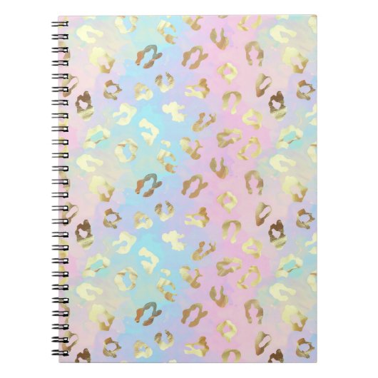 Pastel Colors Leopard Skin Bandana Notitieboek (Voorkant)