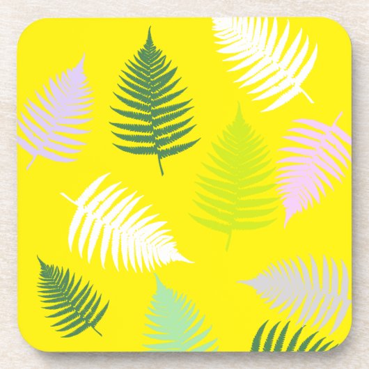Pastel Colors Lucky Fern Bier Onderzetter (Voorkant)