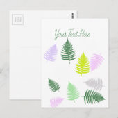 Pastel Colors Lucky Fern Briefkaart (Voorkant / Achterkant)
