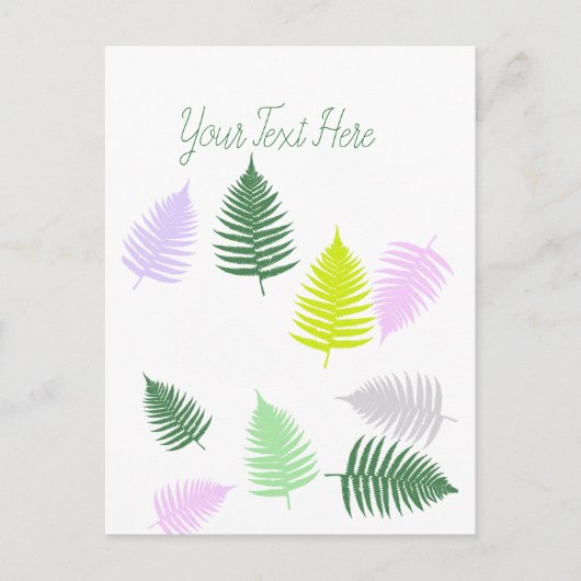 Pastel Colors Lucky Fern Briefkaart (Voorkant)