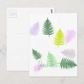 Pastel Colors Lucky Fern Briefkaart (Voorkant / Achterkant)