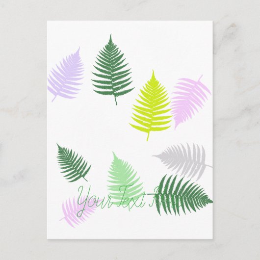 Pastel Colors Lucky Fern Briefkaart (Voorkant)