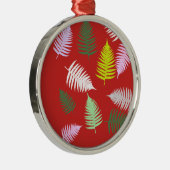 Pastel Colors Lucky Fern Metalen Ornament (Rechts)