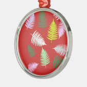 Pastel Colors Lucky Fern Metalen Ornament (Links)