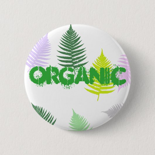 Pastel Colors Lucky Fern Ronde Button 5,7 Cm (Voorkant)