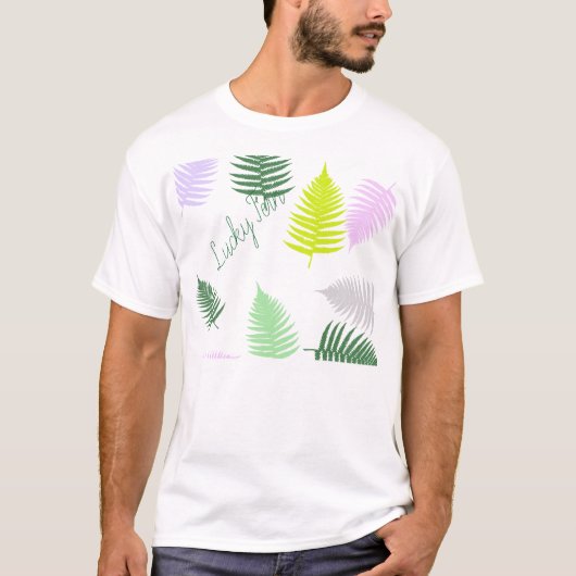 Pastel Colors Lucky Fern T-shirt (Voorkant)