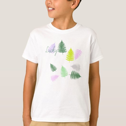 Pastel Colors Lucky Fern T-shirt (Voorkant)