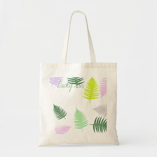 Pastel Colors Lucky Fern Tote Bag (Voorkant)