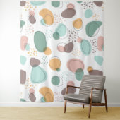Pastel Colors Organic Shapes Seamless Pattern Wandkleed (In situ)