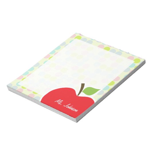 Pastel Colors, Polka Dot; Apple Notitieblok (Linkerzijde)