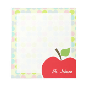 Pastel Colors, Polka Dot; Apple Notitieblok
