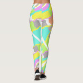 Pastel Colors Positieve Vibes Abstracte Leggings (Achterkant)