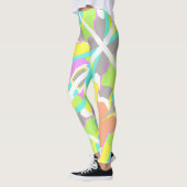 Pastel Colors Positieve Vibes Abstracte Leggings (Links)