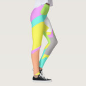 Pastel Colors Positieve Vibes Abstracte Leggings (Rechts)