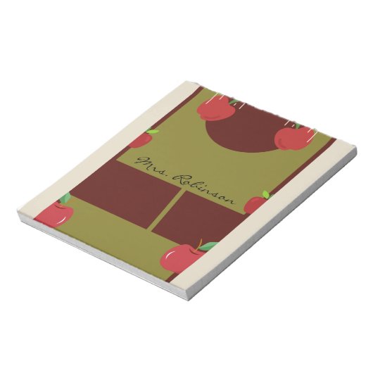 Pastel Colors Red Apples Notepad Notitieblok (Linkerzijde)