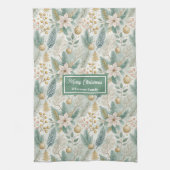 Pastel Colors Sage Kitchen Towel Elegant Holiday  Theedoek (Verticaal)