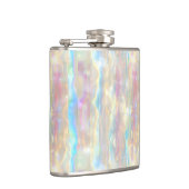 Pastel Colors Shimmering Iridescent Stripes Patter Heupfles (Rechts)