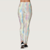 Pastel Colors Shimmering Iridescent Stripes Patter Leggings (Achterkant)