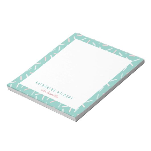 Pastel Colors Sprinkles Mint Green Notitieblok (Linkerzijde)