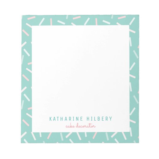 Pastel Colors Sprinkles Mint Green Notitieblok (Voorkant)