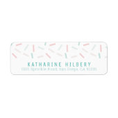 Pastel Colors Sprinkles White Adres Etiket (Voorkant)