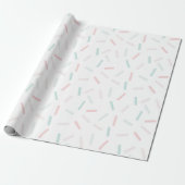Pastel Colors Sprinkles White Cadeaupapier (Uitgerold)