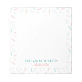 Pastel Colors Sprinkles White Notitieblok (Voorkant)