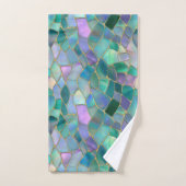 Pastel colors stained glass mosaic pattern bad handdoek (Handdoek)