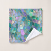Pastel colors stained glass mosaic pattern bad handdoek (Wasdoekje)
