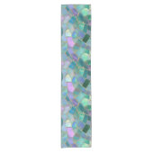 Pastel colors stained glass mosaic pattern korte tafelloper (Voorkant)