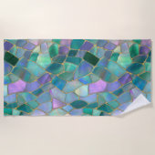 Pastel colors stained glass mosaic pattern strandlaken (Voorkant)