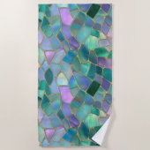 Pastel colors stained glass mosaic pattern strandlaken (Voorkant)